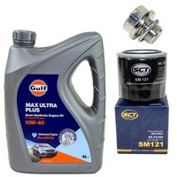 MotoröL Filter Set 10W-40 4 Liter + ÖLablassschraube FüR Hyundai Mitsubishi 1.6