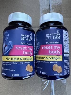 Mommys Bliss Postnatal Reset My Body 60 Gummies Biotin & Collagen Exp 04/26 2PCS