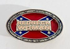 Redneck Woman Belt Buckle USA Made 3.75" Vintage