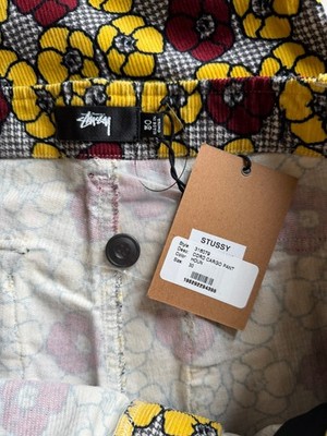 Denim Tears x Stussy Corduroy Cargo Pants - Size 30 - Floral
