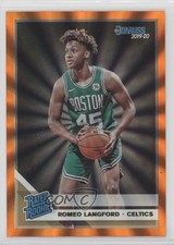 2019-20 Panini Donruss Rated Rookie Holo Orange Laser Romeo Langford #213 ut4