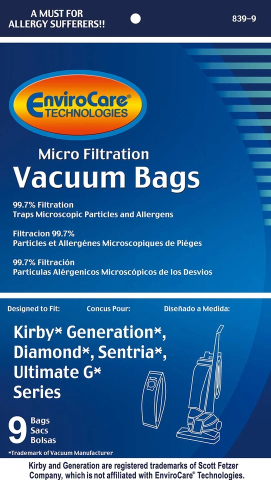 Kirby Generation 1,2,3,4,5,6 and Ultimate G Allergen Filtration Bags (9 Bags ... - Image 3 of 4