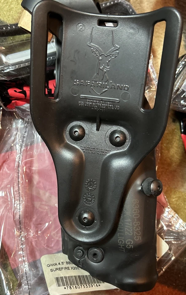 Safariland 6360 ALS/SLS Duty Holster GLOCK 17/22 Streamlight TLR-1HL or SF X300U - Image 4 of 4