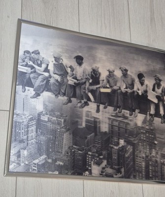 Lunch atop a Skyscraper 3D Bild in schwarz weiss
