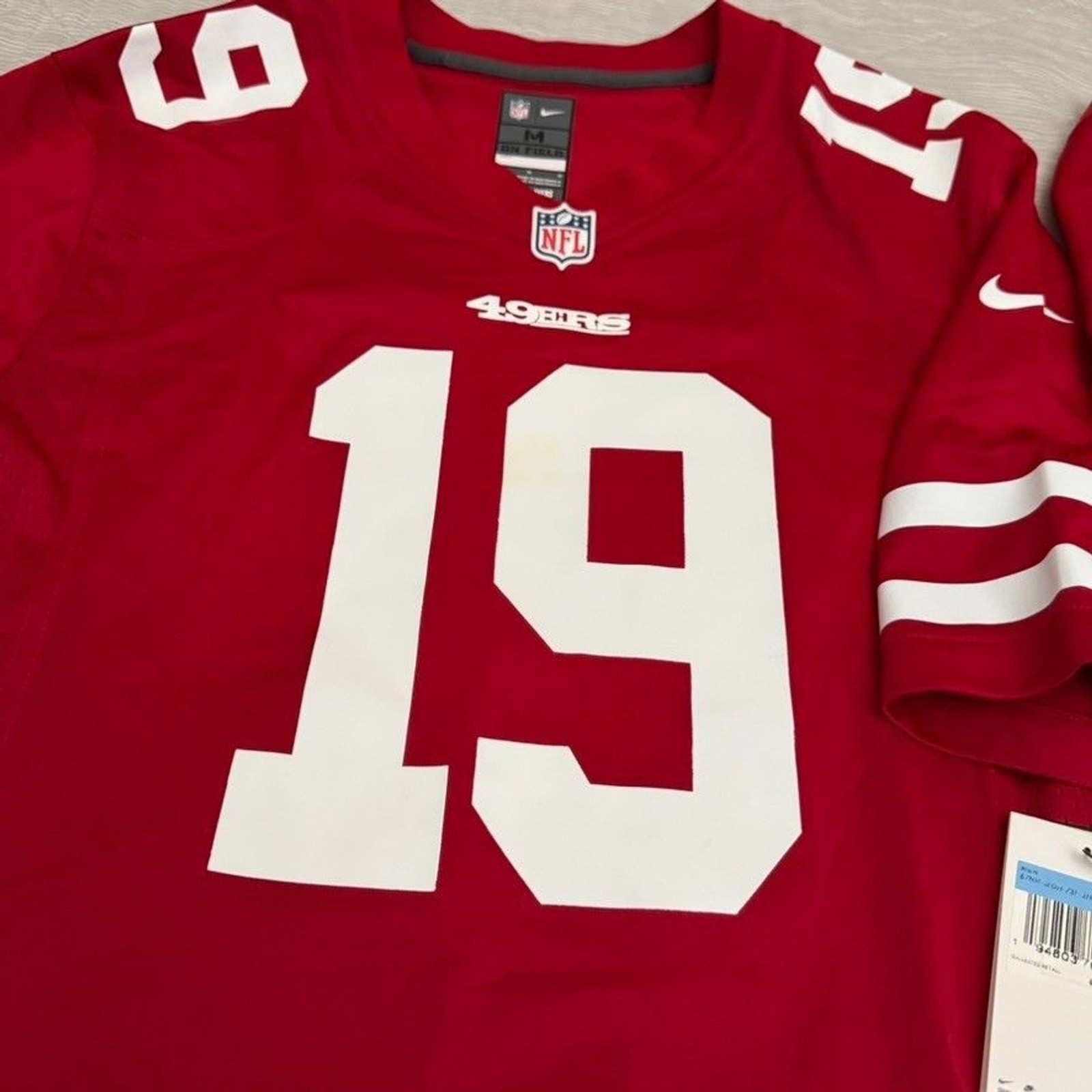 BNWT Authentic SF San Francisco 49ers Deebo Samuel #19 Red Jersey Large