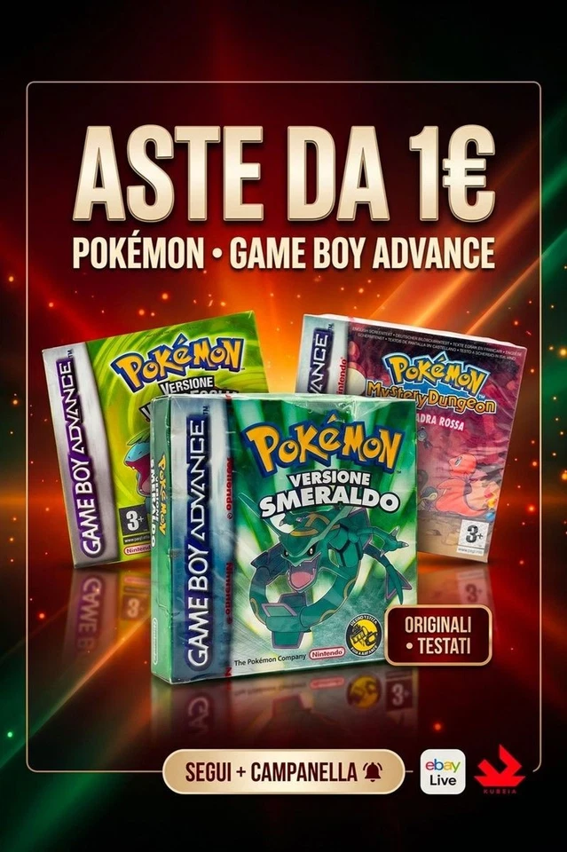 Aste da 1€ Pokémon GBA Gameboy Advance Nintendo | Originali & Testati
