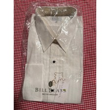 Bill Blass Menswear White Pleated Tuxedo Shirt Size 16 34 Premier Prima Cloth