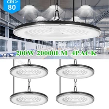 4X 200W UFO LED High Bay Light Shop Lights Fixture Warehouse Gym Industrial Lamp