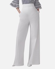 Carolina Herrera Women's White Wide Leg Pants Size 10