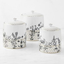 Honeycomb Porcelain Canister - Free Shipping