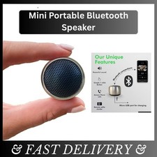 Mini Portable Bluetooth Speaker HD Sound Bass Wireless Selfie Button Gold