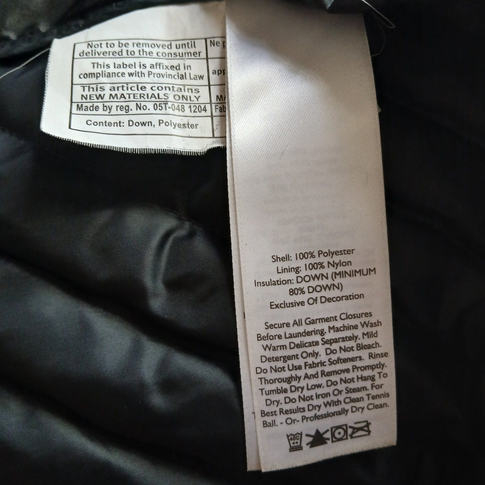 Eddie Bauer Down Puffer Jacket Solid Black Zipper… - image 7