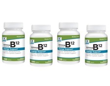 Quality Choice 500mcg Vitamin B12 Energy Support Tablets, 100 Count - Pack of 4