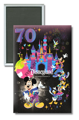 2025 Disneyland 70th Anniversary Castle Mickey 2'' x 3''  Refrigerator Magnet