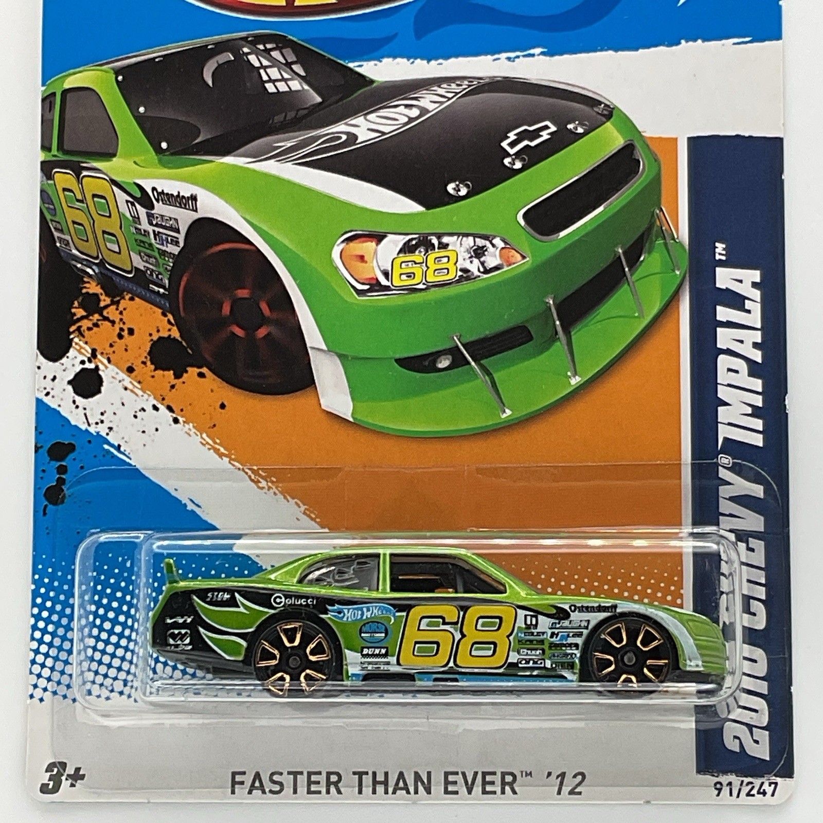 Hot Wheels 2012 Faster Than Ever 2010 Chevy Impala Stock Car (Green)