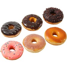 Fake Donut 6 Pack Artificial Doughnut for Decoration Realistic Fake Food for ...