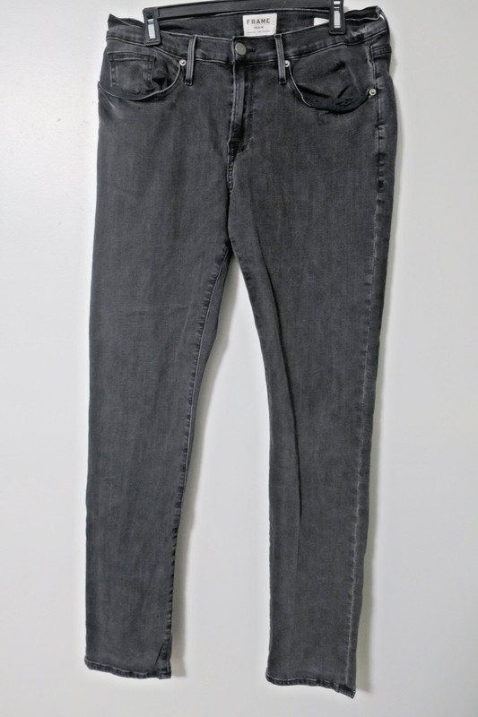 Frame Le Homme Skinny Tierra Faded Black Stretch Jeans Size 34