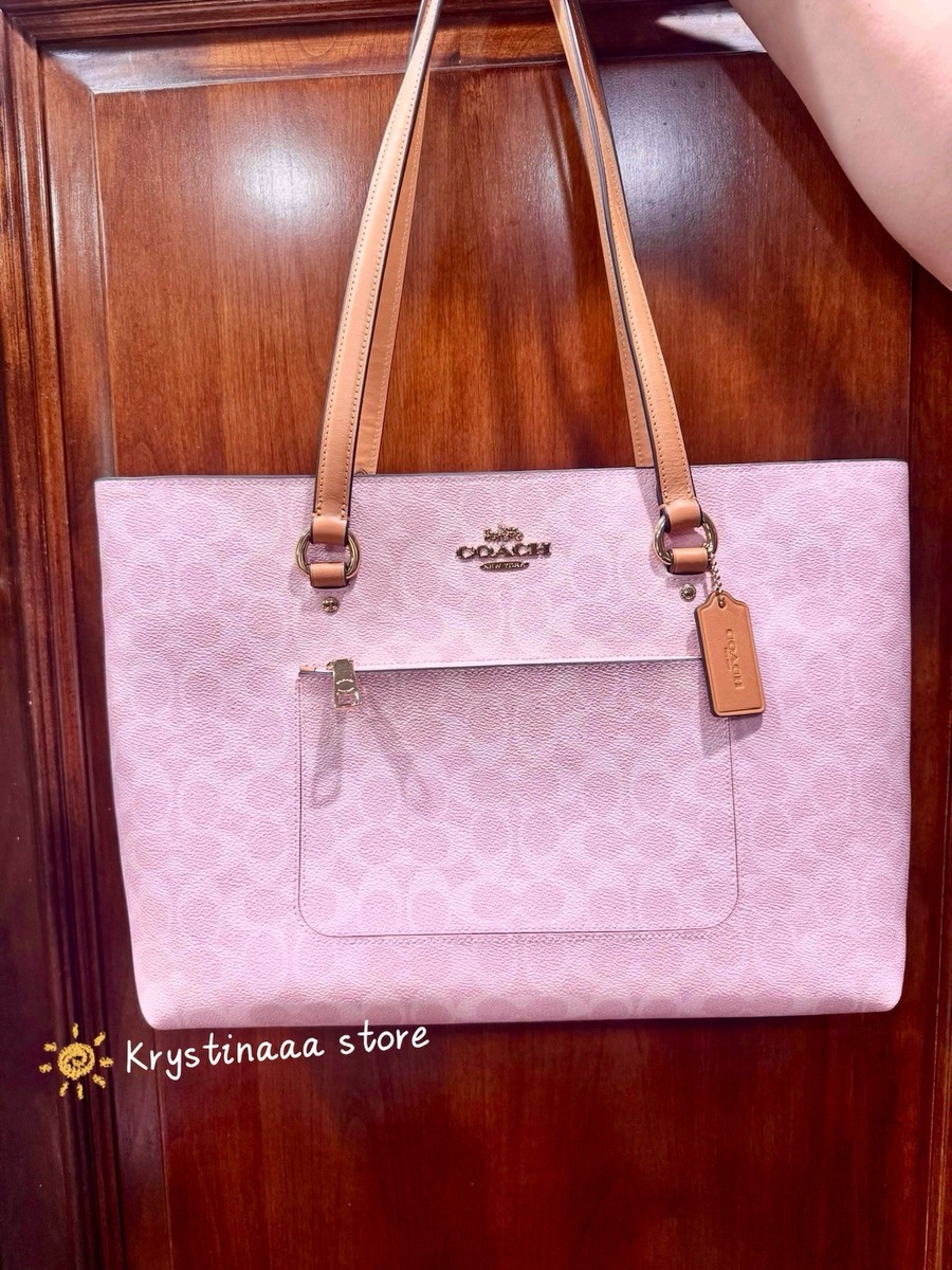 NWT Coach Station Tote Bag In Signature Canvas CEA21 in powder