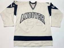 Vintage Stall & Dean Andover #13 Hockey Jersey Sz 48 White USA Screened