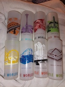 Vintage 1962 Seattle World’s Fair Collins Glasses – Complete Set of 8