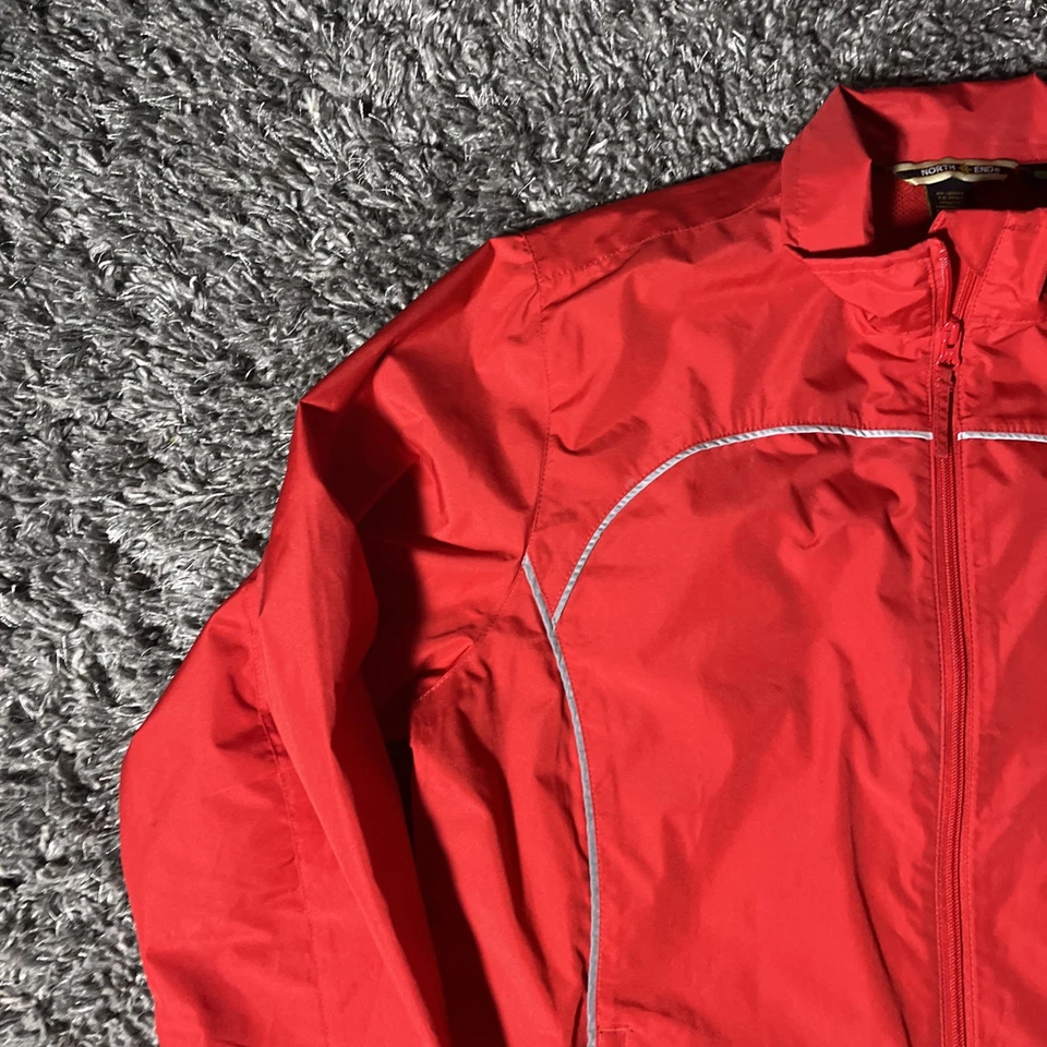 Jaqueta Google leve com zíper completo vermelha North End corta-vento feminina grande em excelente estado usado - Imagem 3 de 4