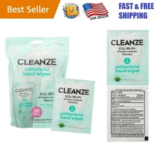 Aloe-Infused Unscented Hand Sanitizing Wipes - 50 Count to Protect Against Germs