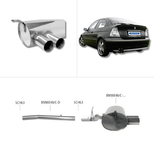 Bastuck Komplettanlage - BMW 3er Serie E46 320d Compact - Bild 1 von 3