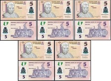 Nigeria - 5 pcs х 5 Naira 2013 UNC Pick 38d - Polymer Lemberg-Zp