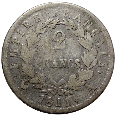 2 Francs NAPOLÉON Ier 1811 A - Photo 1/2