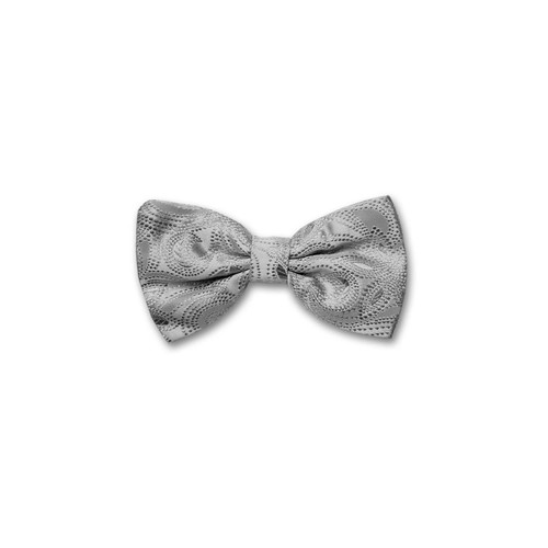 Nœud Papillon Robert Charles Victoria - Soie Grise à Motifs, Fabriqué En Italie, Neuf