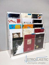 Espositore contenitore porta Cartoline schede in plexiglass 15 tasche da banco