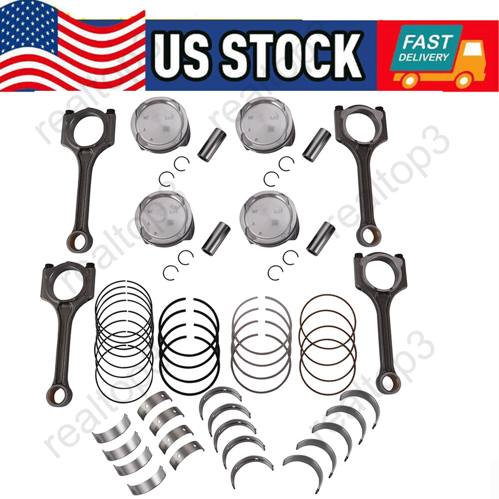 Engine Piston Kit &Connecting Rod&Main Rod Bearings For Hyundai Kia 2.0L Replace