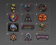 GRATEFUL DEAD BAND MUSIC PATCHES IRON ON DIY EMBROIDERED PATCHES DEADHEAD PEACE