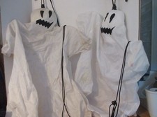 Lot of 2 HANGING GHOSTS Halloween Decorations