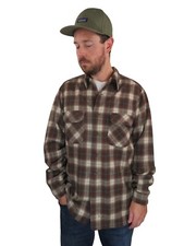 Vtg Pendleton Wool Flannel Shadow Plaid Ombre Loop Collar Board Shirt Mens Sz XL