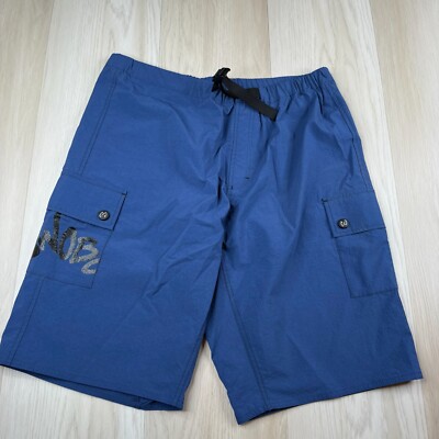 Swobo Cycling Shorts Men's Large Blue Nylon Stretch Belted Waist