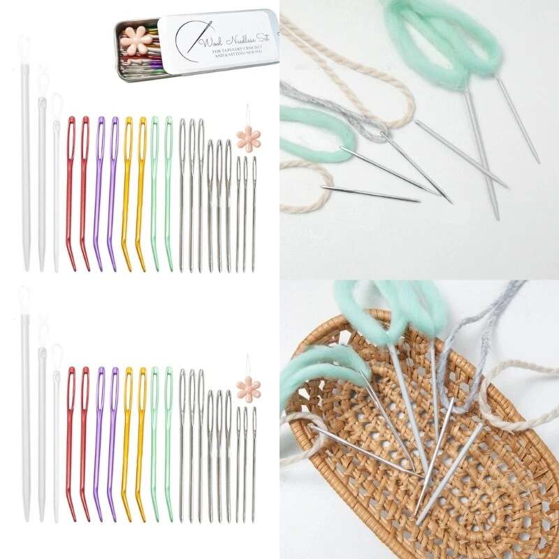 20Pcs Sewing Knitting Needle for Crochet Project, with Big Eye Tapestry Needle - image 2 of 4