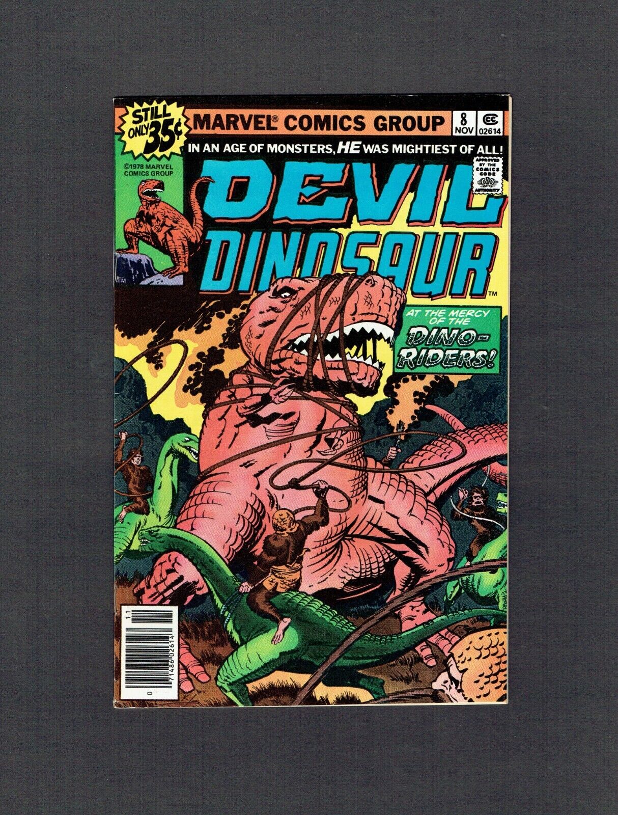 Devil Dinosaur #8 Vs. Dino-Riders Marvel Comics 1978 VF Jack Kirby Cover & Art