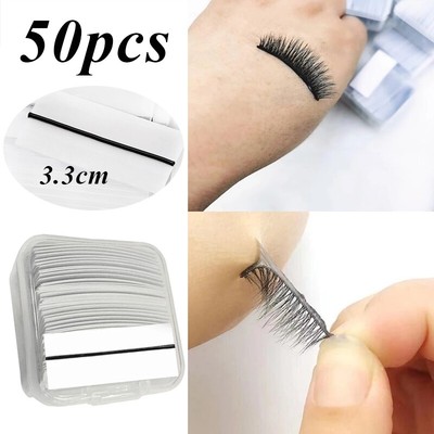 50 Stück/Box Wimpernklebestreifen Wimpernklebeband selbstklebend kleberfrei wiederverwendbar 