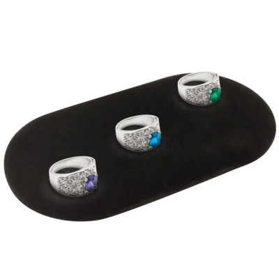Small Oval Jewelry Black Velvet Padded Pad Display 5Pc 7 Inch x 11 Inch