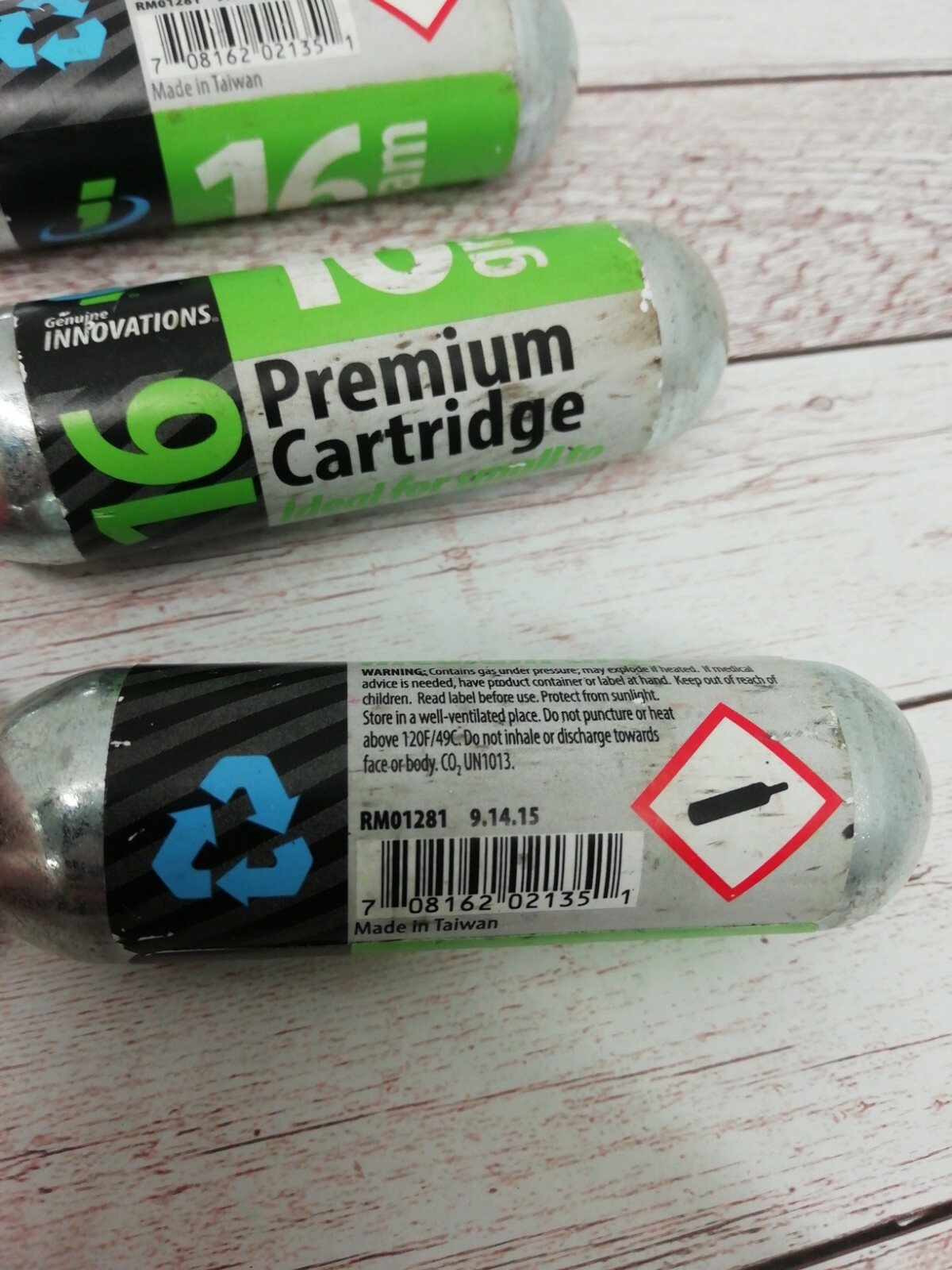 Genuine Innovations Bicycle Cycle Bike 16g Threaded Co2 Cartridges  