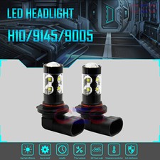 2xFor Ford F150 2002 - 2016 Fog Lights White 6000K 100W LED Bulbs H10 9145