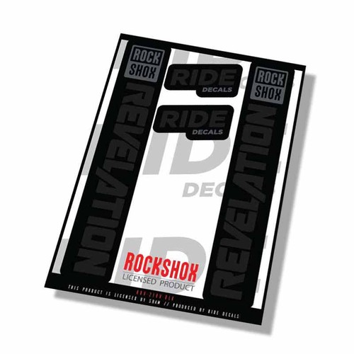 RockShox Revelation 2021 Fork Decals - Black - Licensed by RockShox - Picture 3 of 4