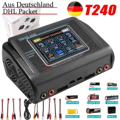 MARKENLOS HTRC T240 DUO RC Akku Ladegerät Balance Ladegerät 240W für LiPo LiHV Lilon NiCd