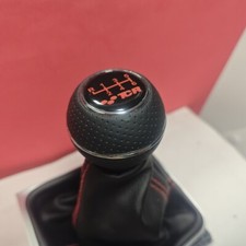 CHROM LEDER 6-Gang TCR SCHALTKNAUF für GOLF POLO MK5 MK6 MK7 MK7.5 GTI 2.0T 1.4T