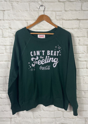 NEW Wildfox Coca-Cola Womens Sweatshirt Size Large Can't Beat the Feeling