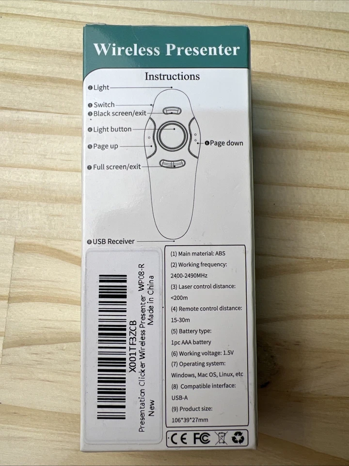 Wireless Presentation Clicker for PowerPoint Presentations, USB Dongle Presenter - Image 2 of 2