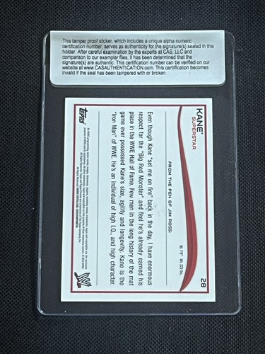 KANE 2014 TOPPS WWE CHROME SIGNED AUTOGRAPHED CARD CAS AUTHENTIC - Picture 2 of 3
