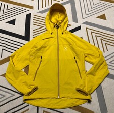 Haglofs Astro Jacket Women's Yellow Full Zip Fleece Size M Great