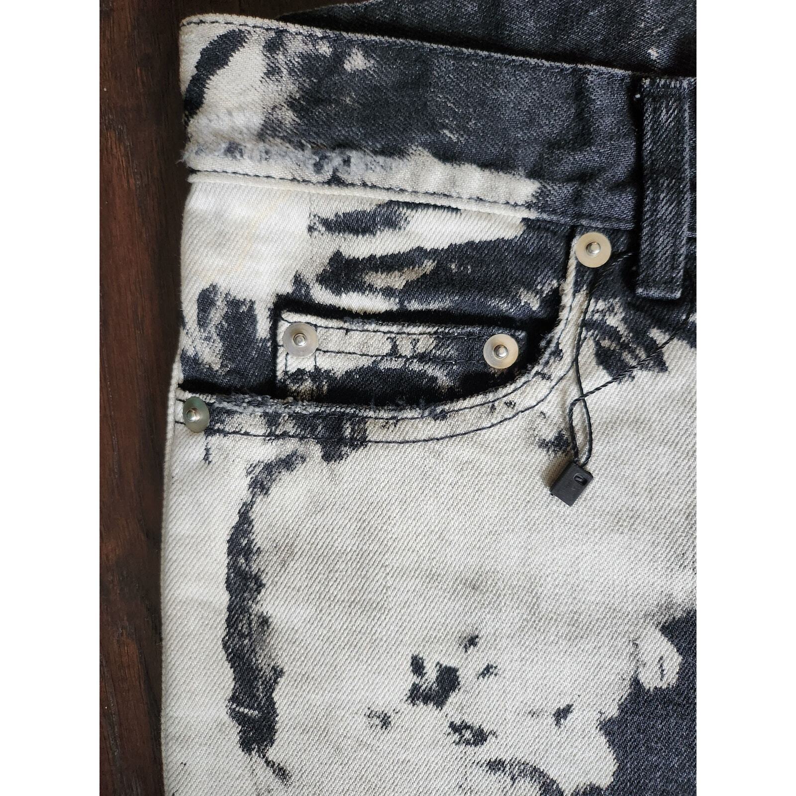 Saint Laurent Hedi Sbiancato Crash D02 Denim
